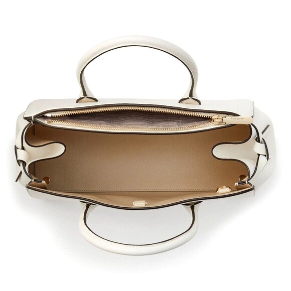 New Kate Spade Knott Pebble Leather Large Satchel Leather Cream - Picture 4 of 5